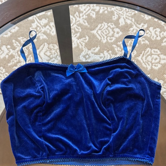 Blue Velvet Two-Piece Set - Picture 2 of 8